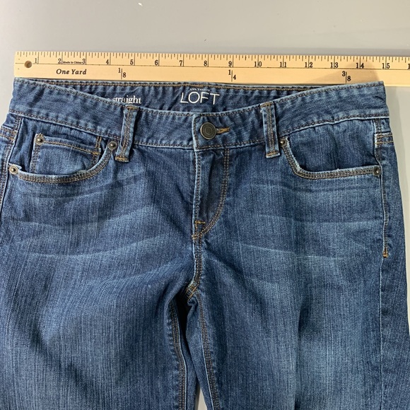 Loft Ann Taylor Woman’s Modern Straight Jeans Pants Size 2 - Picture 3 of 11